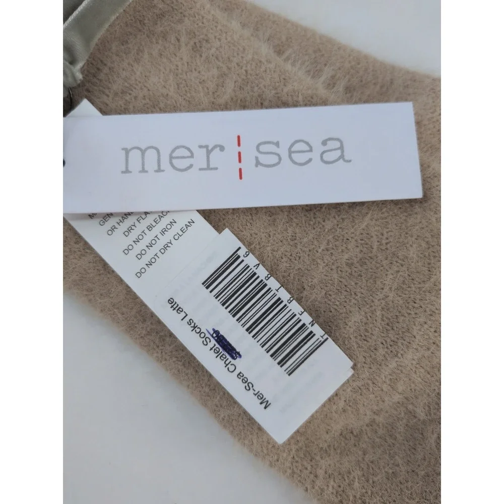 NWT RARE FIND😍MerSea Womens Slipper Socks Chalet Latte Non-Slip Cozy‎ Luxury